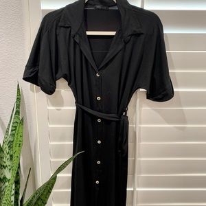 Collared black dress